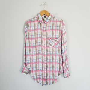 We The Free Plaid Button Down Shirt